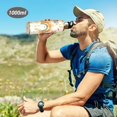 thumbnail image 6 of Yayeee 33oz Insulated Water Bottle Double Wall Stainless Steel with Flip Straw Lid, Retro Rainbow, 6 of 7