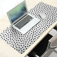 thumbnail image 6 of XXL Boho Polka Dot Mouse Pad - 35.4x15.7 Inch Cute Black White Dots, Extended Large Laptop Keyboard Mat, Non-Slip Rubber Base, Stitched Edges, Ideal for Home Office, 6 of 6