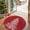 Red, variant on Lahome Christmas Round Rug 5ft Area Rug Red Christmas Tree Rug Washable Rug Indoor Carpet Decorative Circle Rug Round Non Slip Soft Rug Holiday Decor for Kitchen Bedroom Nursery,Red