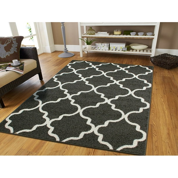 Modern Gray Morrocan Trellis Runners 2x8 Hallway Runner Gray 2x7 Runner Rugs for Hallway