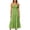 Green, variant on Women's Summer Maxi Dress,Smocked Ruched Bust Sundress with Adjustable Straps & Pockets-Beach Vacation Dress Hot Pink,M