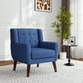 thumbnail image 6 of UIXE Accent Chair Upholstered Armchair Modern Chairs for Living Room, Blue, 6 of 7