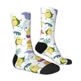thumbnail image 2 of Goofa Orange Green Avocado Printed Men's Crew Socks, Soft Durable Breathable Moisture-Wicking with Odor Control Cotton socks, 2 of 9
