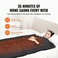 thumbnail image 5 of SKYSHALO Detox Sauna Blanket, Home Infrared Wrap with Arm Openings, Adjustable Heat 95-185℉, Timer 1-60 Mins, Carbon Fiber Elements, 5 of 9