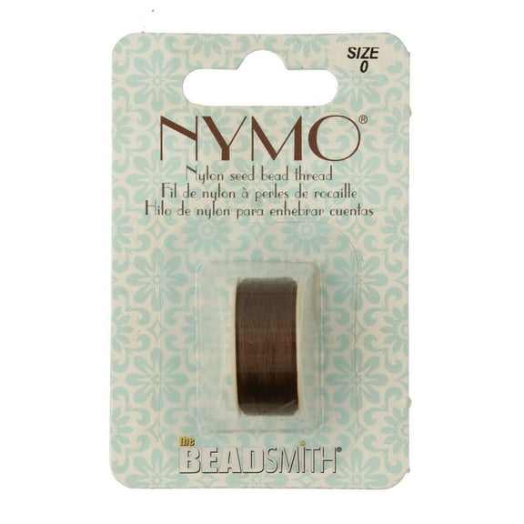 The Beadsmith Nymo Thread – Brown Color – Size 0, .15mm Diameter, 115 Yard/105 Meter Spool – Made of Nylon – Bead Embroidery & Weaving, Off Loom & Loom Work and DIY Craft Projects
