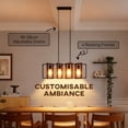 thumbnail image 4 of HOMCOM Kitchen Island Lighting with 4 Rotatable Frames Linear Pendant Light, 4 of 10