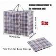 thumbnail image 2 of Extra Heavy Duty Large Moving Bags, Storage Bags for Bedding with Zippers, Checkered Moving Storage Bags,Dorm Moving Bags with Carrying Handles,Large Storage Bags. (Black), 2 of 10