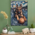 thumbnail image 3 of German Shepherd Dog Playing American Football Canvas – Sports Dog, Perfect for Animal Lovers, German Shepherd Dog Canvas, American Football Canvas Wall Art for Rooms, 3 of 5