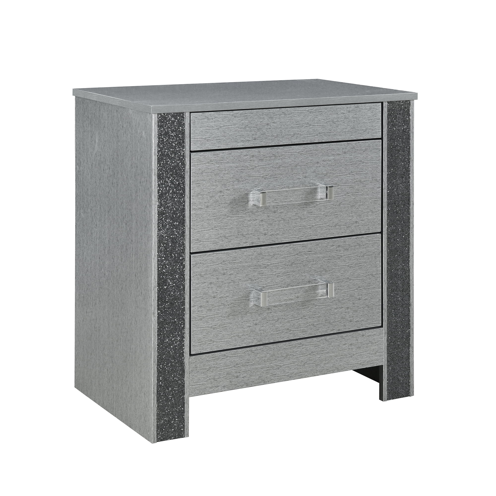 Global Furniture USA Logan Contemporary Silver Nightstand, 1 Count
