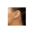 thumbnail image 3 of Gem & Harmony 10K Rose Pink Gold Rose Flower Post Earrings for Women, 3 of 6