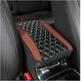 thumbnail image 1 of Cojín para consola central, protector universal de cuero impermeable para reposabrazos, accesorios cómodos para decoración de coche, aptos para la mayoría de coches, vehículos, SUV (rojo), 1 of 4