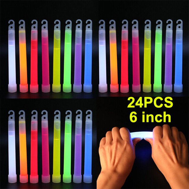 Bulk Lot Ultra Bright 6 Inch Large Glow Sticks Light Up Sticks 12 Hr