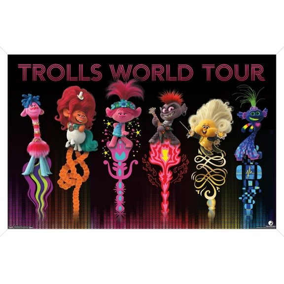DreamWorks Trolls 2 - Group Wall Poster, 22.375" x 34", Framed