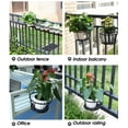 thumbnail image 4 of Maceta colgante de hierro BuyWeek Macetas de metal para jardín construcción robusta, 4 of 6