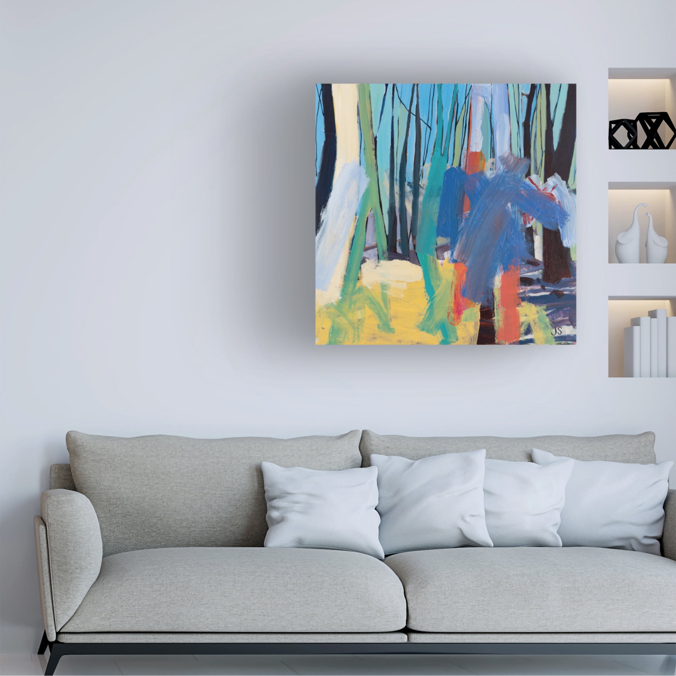 Canvas Wall Art - Jessica Singerman 'Pilot Mountain 7' Wall Art for Living Room, Bedroom, or Office Décor by Trademark Fine Art - 35 x 35 Inches