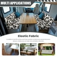 thumbnail image 3 of XYZCANDO Cow Print RV Dinette Cushions Comfortable RV Decor Washable Sofa Covers for 2 Cushion Couch Stretchable 2 Seat Sofa Cover Universal Loveseat Sofa Chair Cover Black, 3 of 7