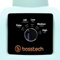 thumbnail image 3 of Licuadora Bosstech 550 watts 3 velociades con Vaso de plastico de 2 lts Menta, 3 of 4
