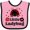 Pink and Black, variant on Inktastic Little Ladybug with Flowers Boys or Girls Baby Bib
