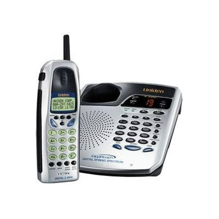 Uniden TRU 3485 - Cordless phone - answering system with caller ID - 2.4 GHz - 3-way call capability - metallic gray