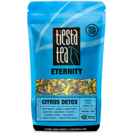 Tiesta Tea Eternity, Citrus Detox, Loose Leaf Green Tea Blend, High Caffeine, 1.2 Ounce