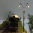 thumbnail image 4 of Inteprter Modelo de luz ferroviaria, modos de luz blanca cálida, miniposte LED en miniatura para patio, lámparas de parque de cabezales, decoraciones Artesanía Verde (luz cálida) Inteprter HA064534-06, 4 of 6