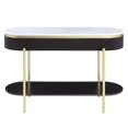 thumbnail image 2 of Bowery Hill Contemporary Wood 1-Drawer Console Table in Walnut, 2 of 10