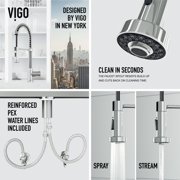 VIGO Edison Single Handle Pull-Down Sprayer Kitchen Faucet in Chrome
