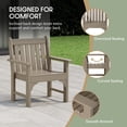 thumbnail image 5 of WestinTrends Malibu 5-Piece HDPE Outdoor Patio Chair and Round Table Dining Set, Weathered Wood, 5 of 14