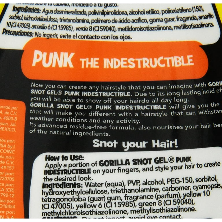 Moco de Gorila Gorilla Snot Hair Gel, Mini Punk Travel Size 3 oz (85g)