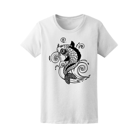 Carp Koi Fish Sketch Tee Men's -Image by Shutterstock