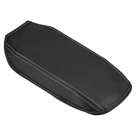 Auto Center Console Pad Armrest Seat Box Cover for Ford Bronco Sport 2020-2023, Black White Stitches