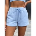 thumbnail image 4 of Shorts cortos de verano para mujer, elegantes, de color liso, con cintura elástica y cordón ajustable, ideales para la playa y uso diario., 4 of 8