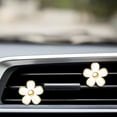 thumbnail image 6 of 6 Pcs Daisy Flower Air Vent Clip Accessories Air Conditioning Outlet Clip Car Air Freshener Dashboard Accessories Charm Car Inter Decor(3 cm, 3.3 cm,White), 6 of 13