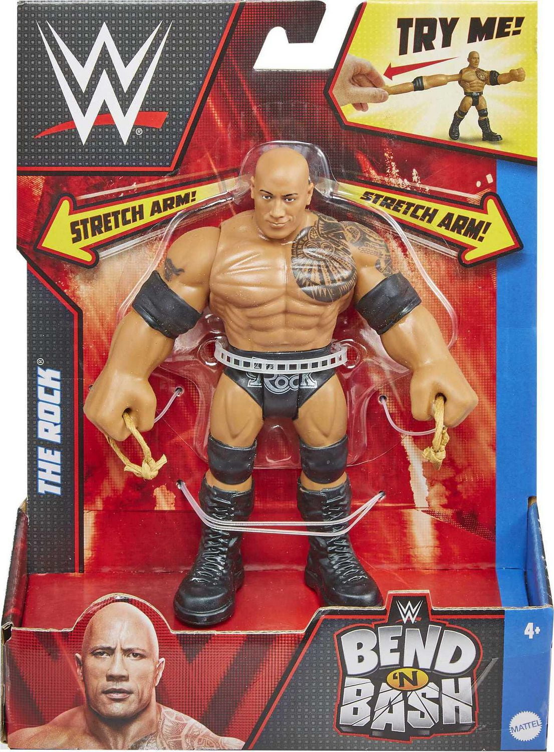 WWE – Bend 'N Bash – Figurine articulée – The Rock