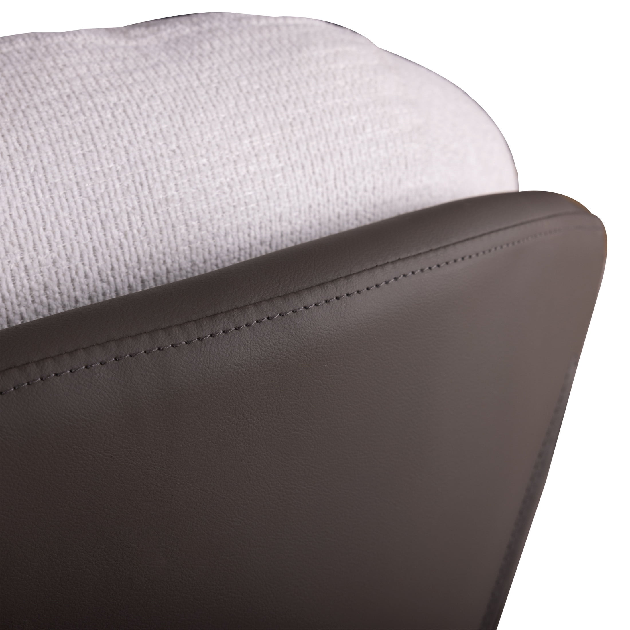 Talvora Modern 360° Swivel Upholstered Chenille Accent Chair, Metal Base, White