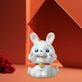 thumbnail image 1 of Baohd Chinese Rabbit Statue Bunny Figurine Craft for Holiday Store Decoration Sitting, 1 of 9