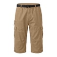 thumbnail image 6 of IhhxPro Big and Tall Men's Cotton Outdoor Cargo Shorts Elastic Waist Button Detail Men Multi Pocket Work Casual Hiking Summer Straight Fit Lightweight Durable M-4XL, 6 of 6