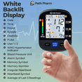 thumbnail image 2 of Path Pharm Moniteur de Pression Artérielle au Poignet pour la Maison - Machine de Pression Artérielle Numérique Précise avec Écran LCD Rétroéclairé Blanc et Moniteur de Fréquence Cardiaque - Mémoire 2x99 - Manchon de Pression Artérielle Ajustable, 2 of 11