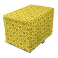 thumbnail image 1 of Abstract Dog Crate Cover, Demonstration of Geometrical Motifs Diagonal Elements in Summer Colors, Easy to Use Pet Kennel Cover Small Dogs Puppies Kittens, 7 Sizes, Yellow and Multicolor, by Ambesonne, 1 of 6