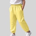 thumbnail image 2 of NOLDARES Boys Jogger Sweatpants with Pockets, Soft & Comfortable , Outdoor Collection(Yellow,7-8 Years), 2 of 9