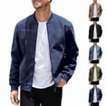 thumbnail image 4 of Alivor Men solid color zipper long sleeve pocket light fall jacket jacket S-XXXL, 4 of 7