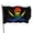 Rainbow, variant on 4x6 Polyester Jolly-Roger Cross Knife Pirate Flag, Double Sided, 2 Metal Grommets