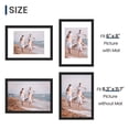 thumbnail image 2 of Sindcom 6 Pack A4 Picture Frames,Display Pictures 6x8 with Mat or 8.3x11.7 Without Mat,Gallery Wall Photo Frames, Black, 2 of 8