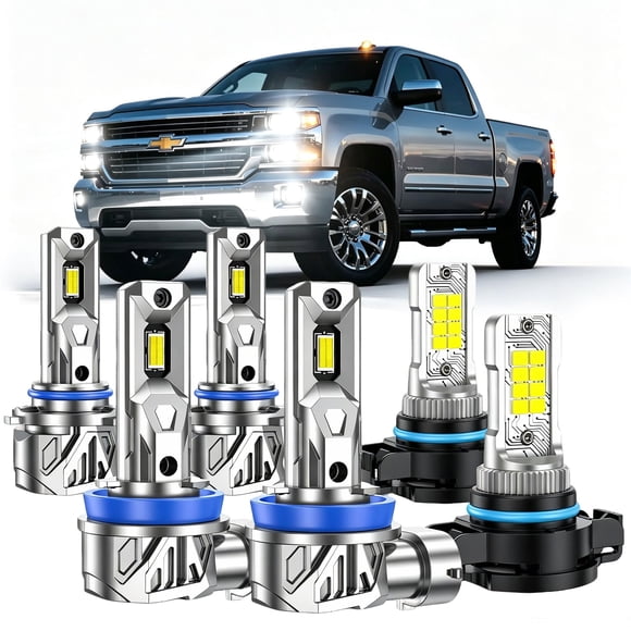 Combo de bombillas LED Marsauto 9005 H11 5202 para Chevy, paquete de 6