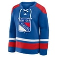 thumbnail image 4 of Women's Fanatics  Blue New York Rangers Icing Long Sleeve Lace Up Sweatshirt, 4 of 6
