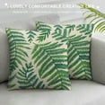thumbnail image 3 of Nawypu  Outdoor Green Leaves Plant Throw Pillow Covers Cases Decorative Tropical Rainforest Palm Leaves Cushion Square 16 x 16 for Sofa Patio Couch, 3 of 5