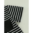 thumbnail image 6 of Seyurigaoka Baby Boys Shorts Set Short Sleeve Crew Neck Striped T-shirt with Elastic Waist Shorts Summer Outfit, 6 of 8