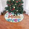 thumbnail image 2 of FMSHPON Best Mom Cute Florals Xmas Christmas Tree Skirt Stand Mat for Holiday Party Decoration Indoor Outdoor 48 inches, 2 of 3