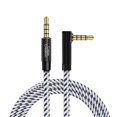 thumbnail image 1 of Cable De Audio De 3,5 Mm Trrs Cablecreation Ángulo Recto De 90 Grados Cable Auxiliar Estéreo Macho A Macho De 3,5 Mm Para Automóvil 4 Polos (Micrófono Compatible) 1,5 Pies/0,45 M, 1 of 5