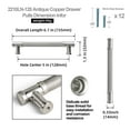 thumbnail image 3 of Goo-Ki 5"(128mm) Hole Center Knurled Satin Nickel Kitchen Cabinet Handles, Closet Classic Zinc Alloy Cabinet Pulls Dresser Handles for Bedroom, 6 Pack, 3 of 9